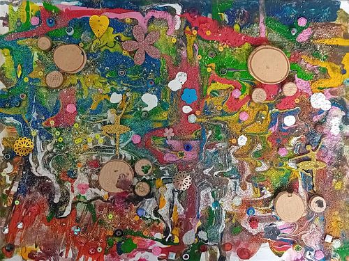 Dancing with colours in the background von Anne Bergmann