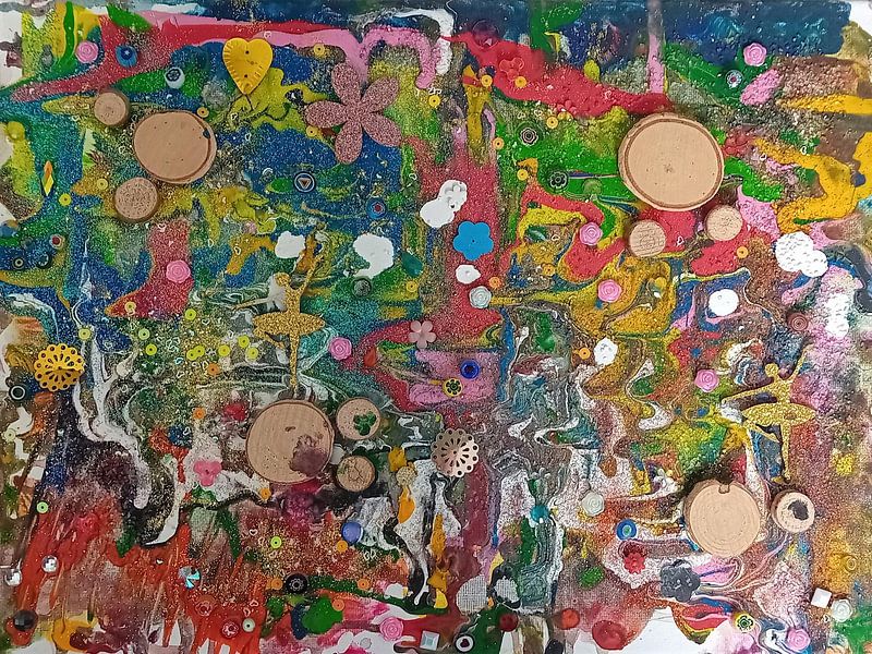 Dancing with colours in the background von Anne Bergmann