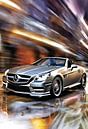 Mercedes Benz SLK convertible splash art by kevin gorter thumbnail