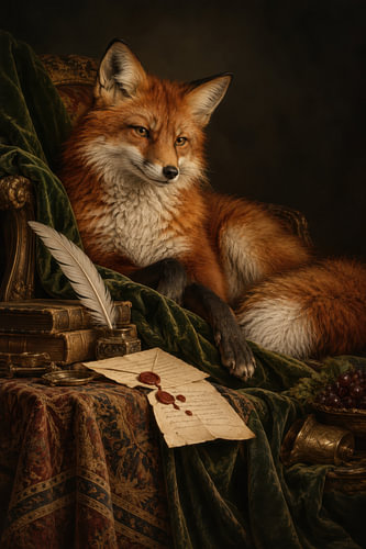 Reinaert de Vos -  Elegant Barokportret in Olijf