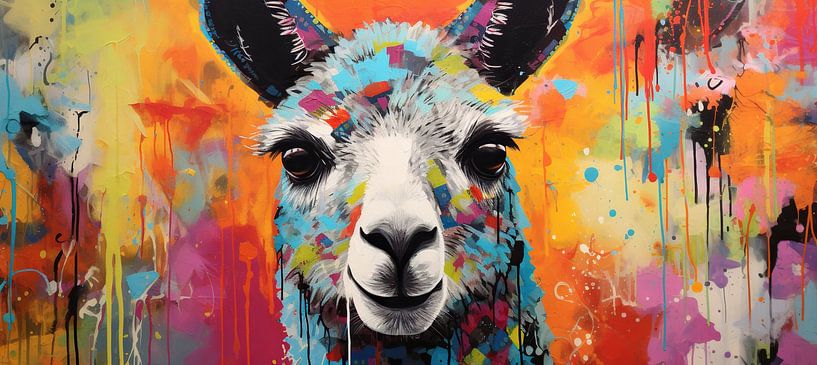 Lama | Modernes Porträt von Wunderbare Kunst