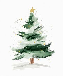 Bemalter Weihnachtsbaum