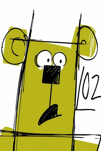 Abstracte beer met cijfers