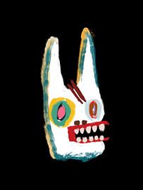 Abstract Tribal Creature – Bold Expressionist Art by Space Monkeys NFT