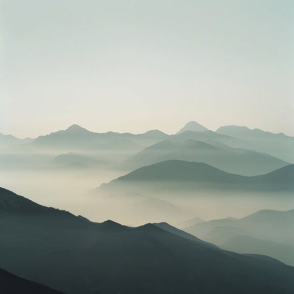 Montagnes Paysage de montagne par Poster Art Shop