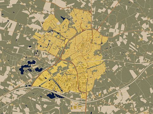 Carte de l'Oldenzaal dans le style de Gustav Klimt