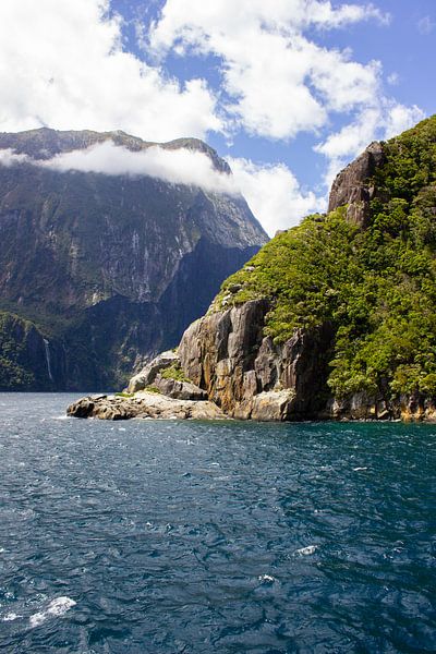 Milford Sound clif van Evie Lammers