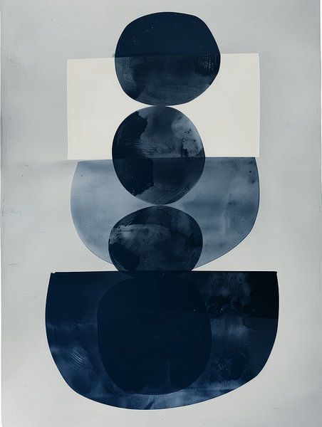 Indigo, modern and abstract by Carla Van Iersel