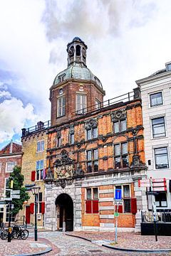 Dordrecht Groothoofdspoort vanaf de waterzijde Nederland van Hendrik-Jan Kornelis