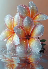 frangipani flower by R Pevitanada