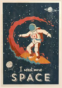 Surfeur Vintage rétro espace