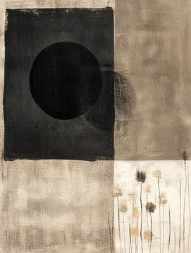 Modern en abstract in aardetinten, Japandi stijl van Japandi Art Studio