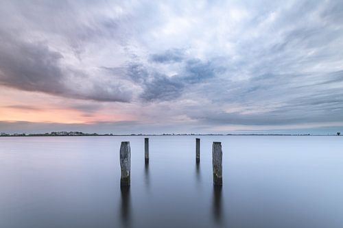 Landscape of Alkmaardermeer at sunrise