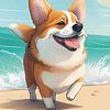 Cute Dog In The Beach von Demiourgos