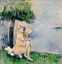 Badende Frau am Meer, Paul Cézanne (ca.1875) von Atelier Liesjes Miniaturansicht