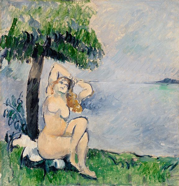 Badende Frau am Meer, Paul Cézanne (ca.1875) von Atelier Liesjes