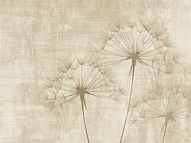 Beige Flower painting by Modern Collection