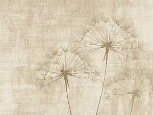 Beige Blumenmalerei