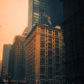 7th Avenue, New York in sneeuw van Jonas Röjestål