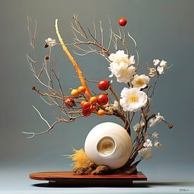 ikebana (japanse bloemsierkunst) by Gelissen Artworks