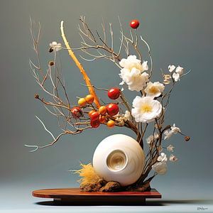 ikebana (japanse bloemsierkunst) von Gelissen Artworks