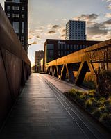 De laatste zonnestralen op de Paleisbrug