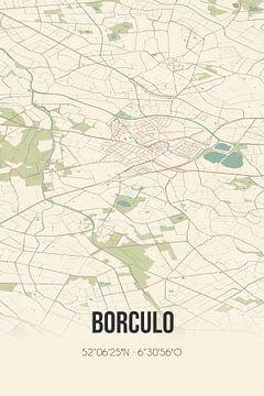 Vieille carte de Borculo (Gueldre) sur Rezona