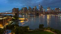 Lower Manhattan with One World Trade Center & Brooklyn Bridge. van Tubray thumbnail