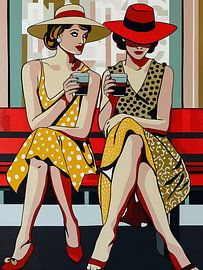 Femmes Robes d'été Chapeaux Mode Banque Divertissement moderne