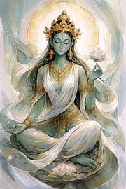 Illustration der hinduistischen Göttin Tara. von Galerie Hoppenbrouwers