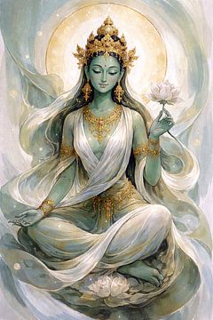 Illustratie van de hindoegodin Tara.