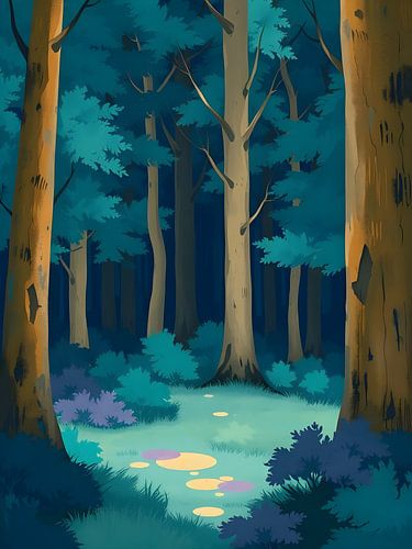 Fluisteringen van het schemerbos