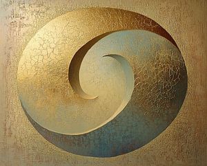 Abstraktes Gold-Kunstwerk