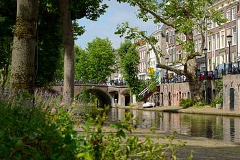 Oudegracht met Smeebrug in Utrecht