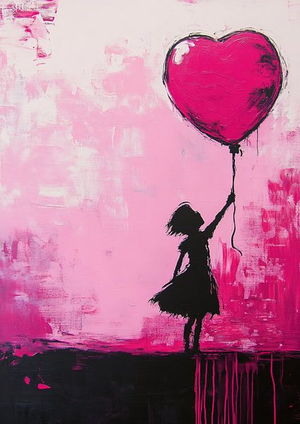Ballon en forme de cœur par Peintures accrocheuses