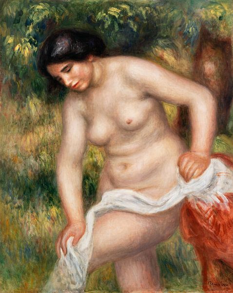 Badende Frau, die ihren Körper abtrocknet, Pierre-Auguste Renoir (1901-1902) von Atelier Liesjes