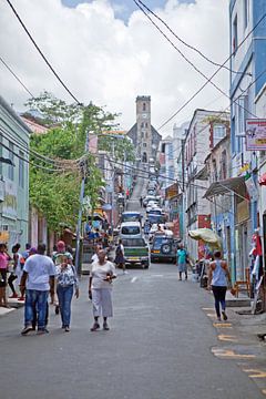 Straatbeeld van St. George's (Grenada) van t.ART