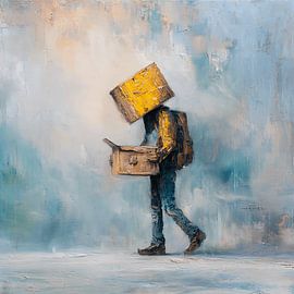 Broken Toy Dreamscape Emotional Acrylic Texture Art Concept by Aden Pink Studio