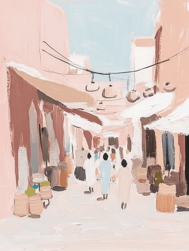 Marrakesch in Pastellfarben