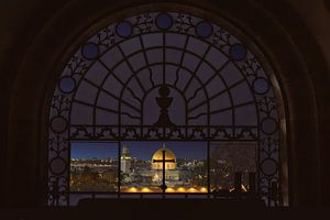 Al-Aqsa-Moschee und Felsendom - Tempelberg von der Maria-Magdalena-Kirche aus fotografiert, Jerusalem