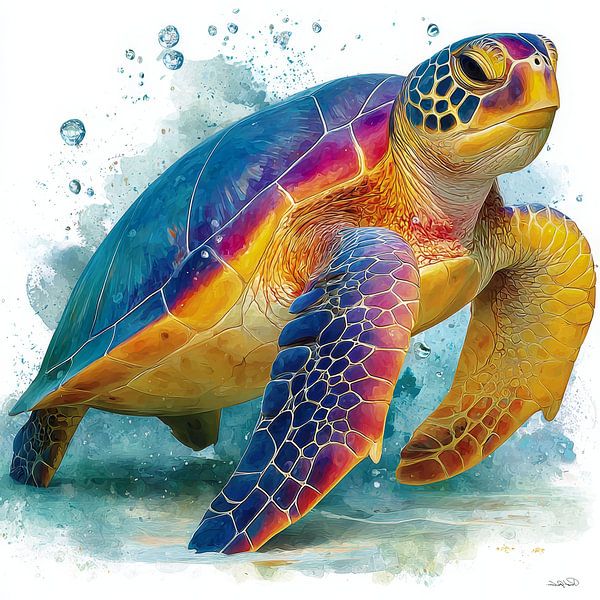 Tortue de mer par Gelissen Artworks