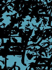 Abstraktes Schwarz auf Blau Grün