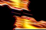 Abstract beeld combinatie van beeldelementen in rood van Karl-Heinz Petersitzke thumbnail