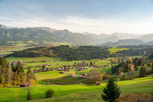 Ofterschwang Uitzicht op de Allgäu en de Allgäuer Alpen