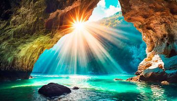 Höhle mit Sonnenstrahlen von Mustafa Kurnaz