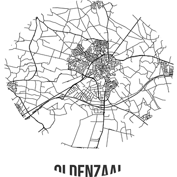 Oldenzaal (Overijssel) | Landkaart | Zwart-wit van Rezona