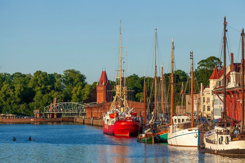 Historic houses on the Untertrave in the evening light by Torsten Krüger