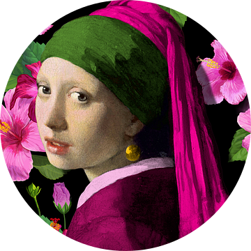 Meisje met de Parel – In Tropical Garden Edition van Marja van den Hurk