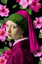 Meisje met de Parel – In Tropical Garden Edition van Marja van den Hurk thumbnail