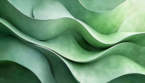 Vormen en golven modern groen